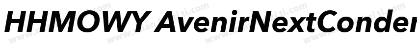 HHMOWY AvenirNextCondensed Bold粗体字体转换